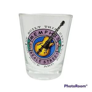 Memphis Beale Street Guitar Shot Glass Collectible Souvenir Jazz Blues